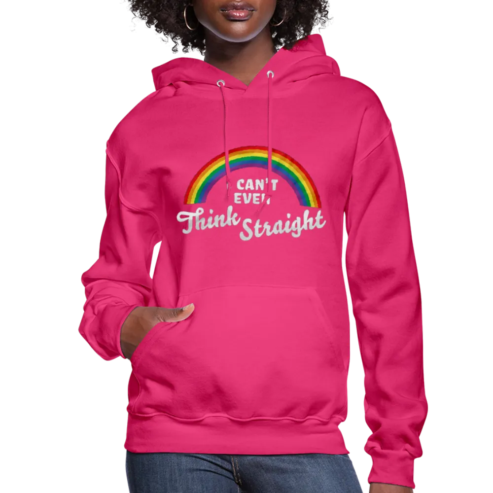 I Can't Even Think Straight LGBTQ Pride Rainbow Women’s Premium Pullover Adult Hoodie