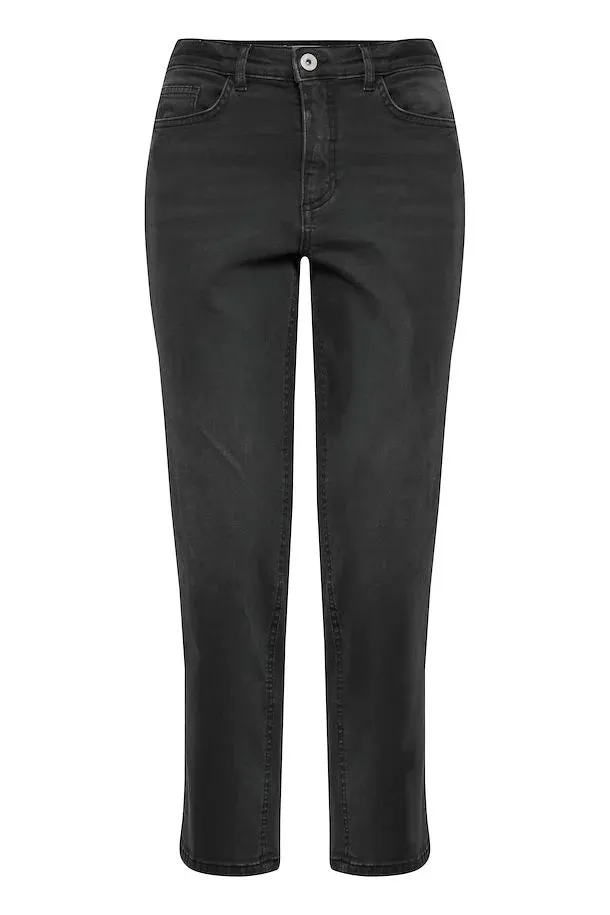 Ichi Twiggyih Raven Jeans Washed Grey