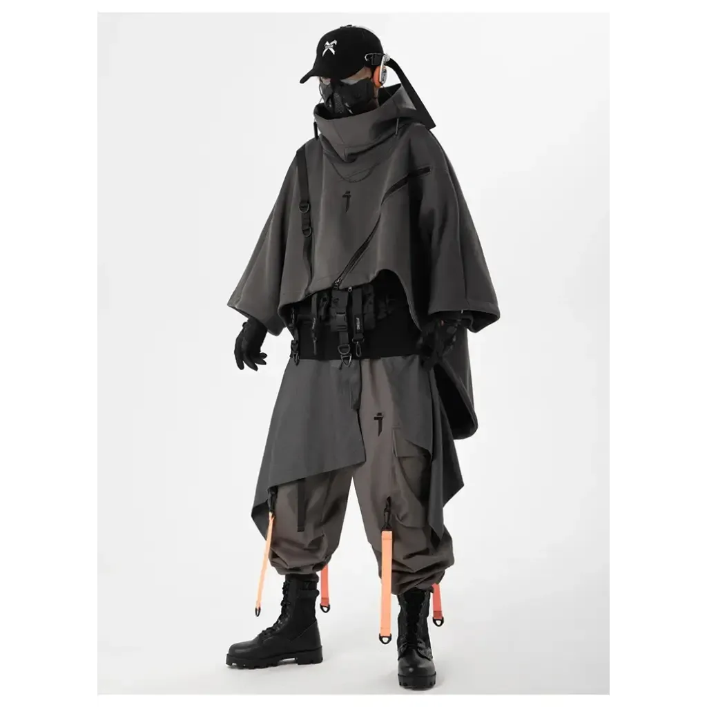 Irregular Techwear Hoodie | Asymmetrical Urban Streetwear
