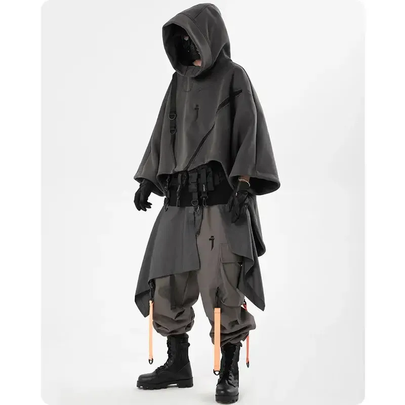 Irregular Techwear Hoodie | Asymmetrical Urban Streetwear