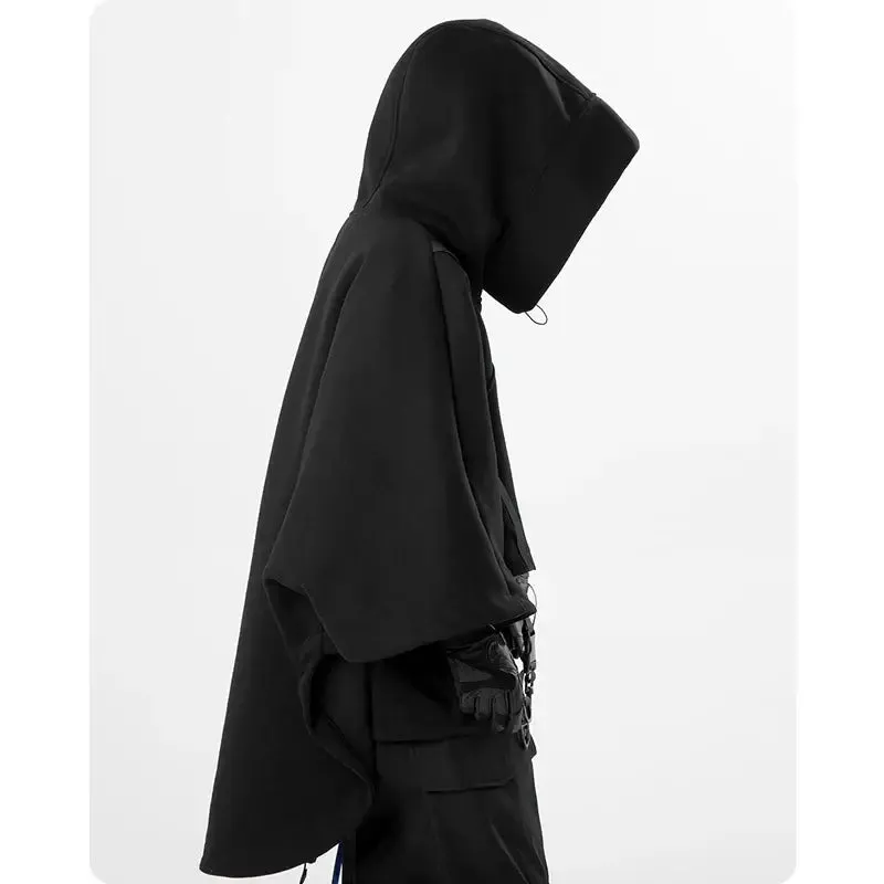 Irregular Techwear Hoodie | Asymmetrical Urban Streetwear