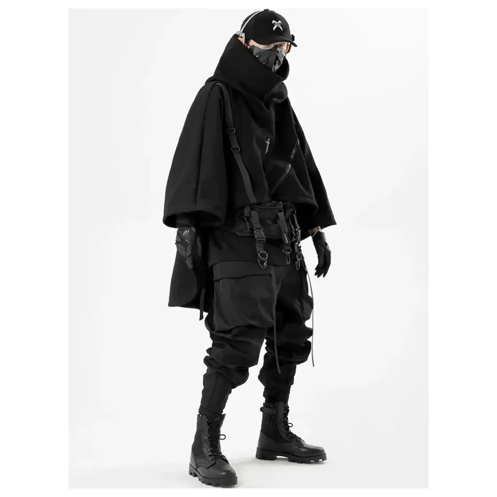 Irregular Techwear Hoodie | Asymmetrical Urban Streetwear