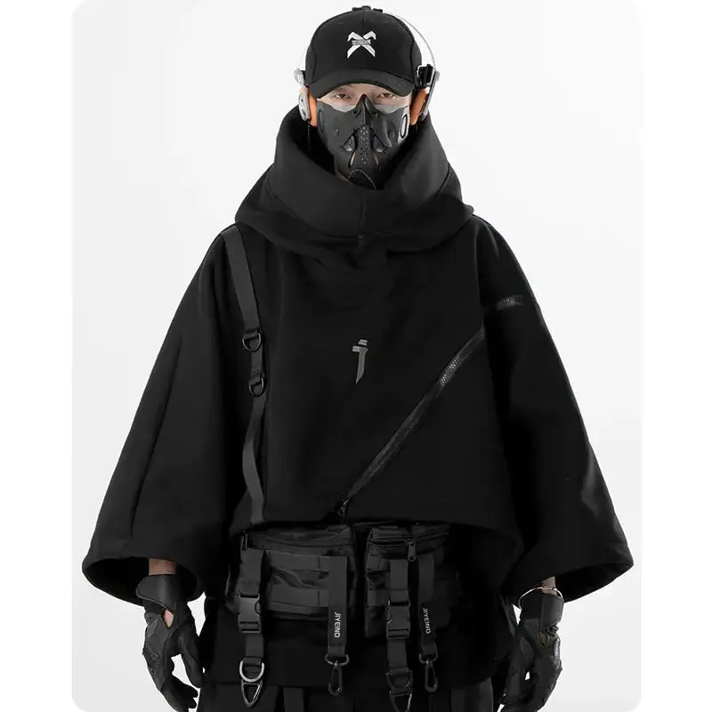 Irregular Techwear Hoodie | Asymmetrical Urban Streetwear