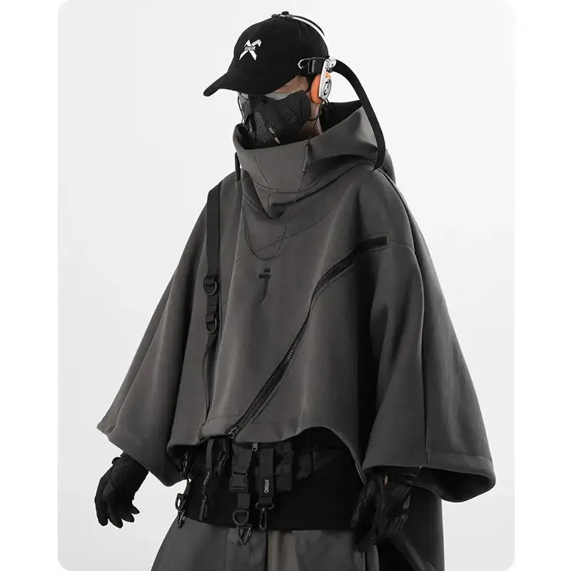 Irregular Techwear Hoodie | Asymmetrical Urban Streetwear