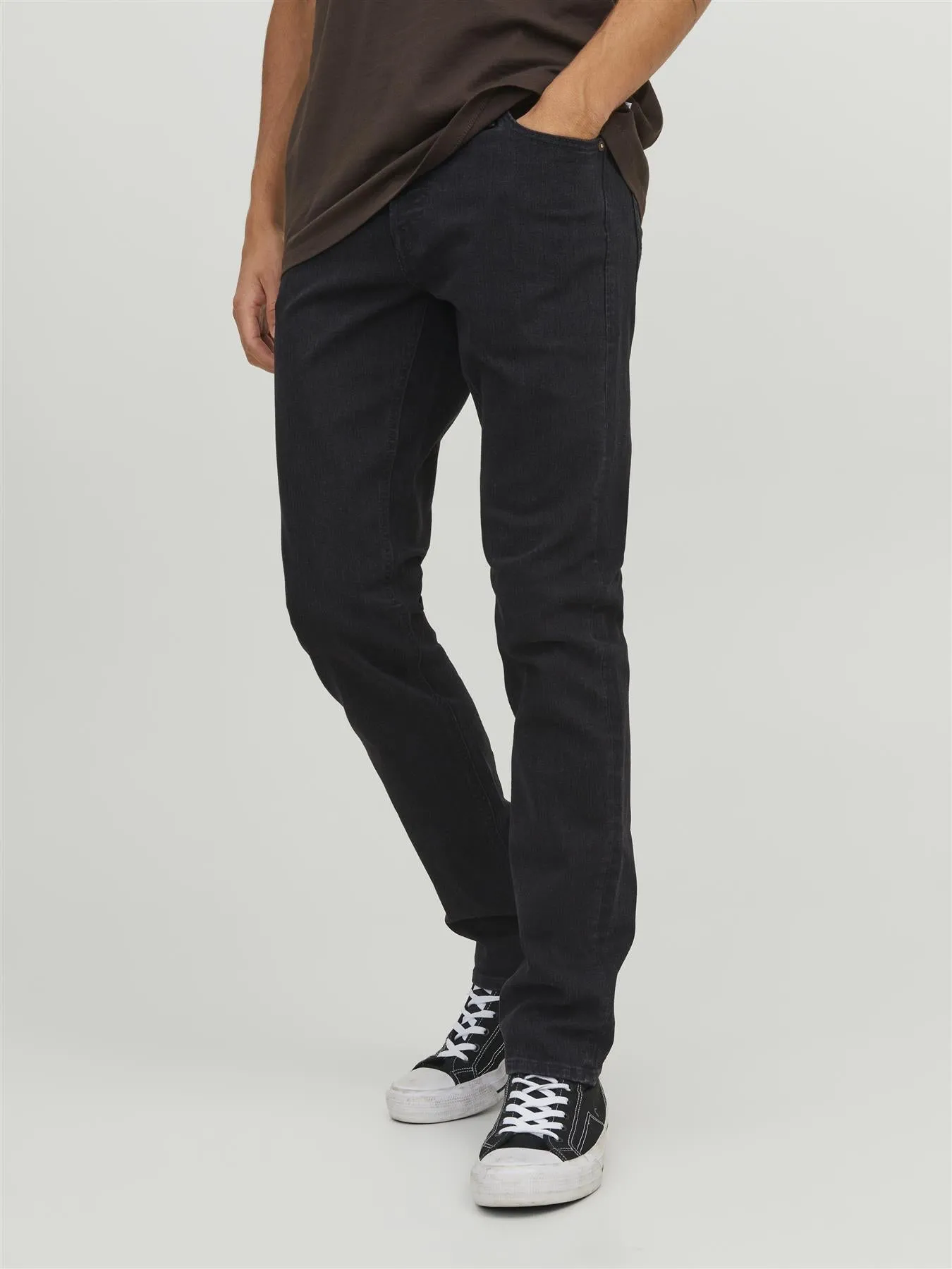 Jack & Jones Slim Fit Jeans For Men - JJIGLENN JJORIGINAL SQ 356 NOOS in Black Denim,, 27W-38W