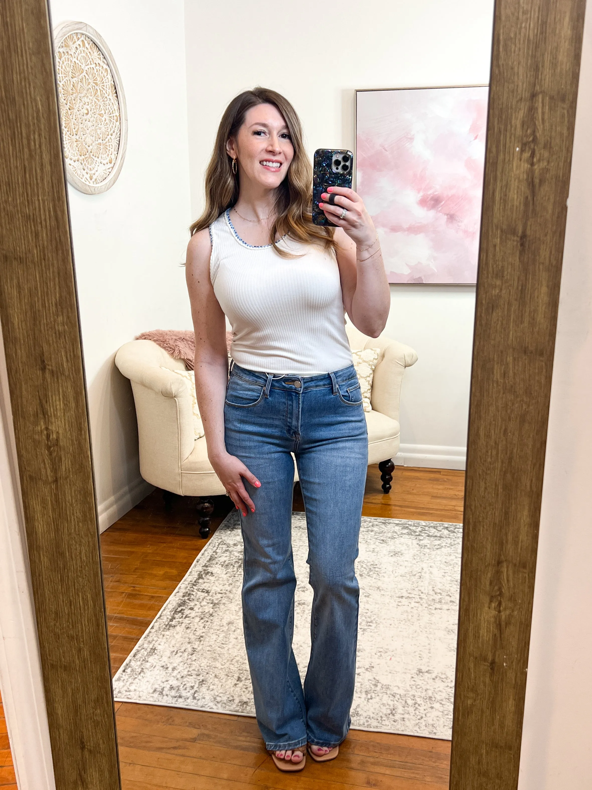 Janie Mid-Rise Flare Risen Jeans