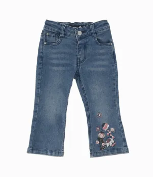 Jeans bebé niña con flores