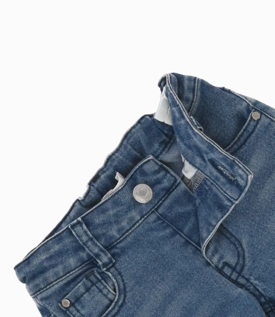Jeans bebé niña con flores