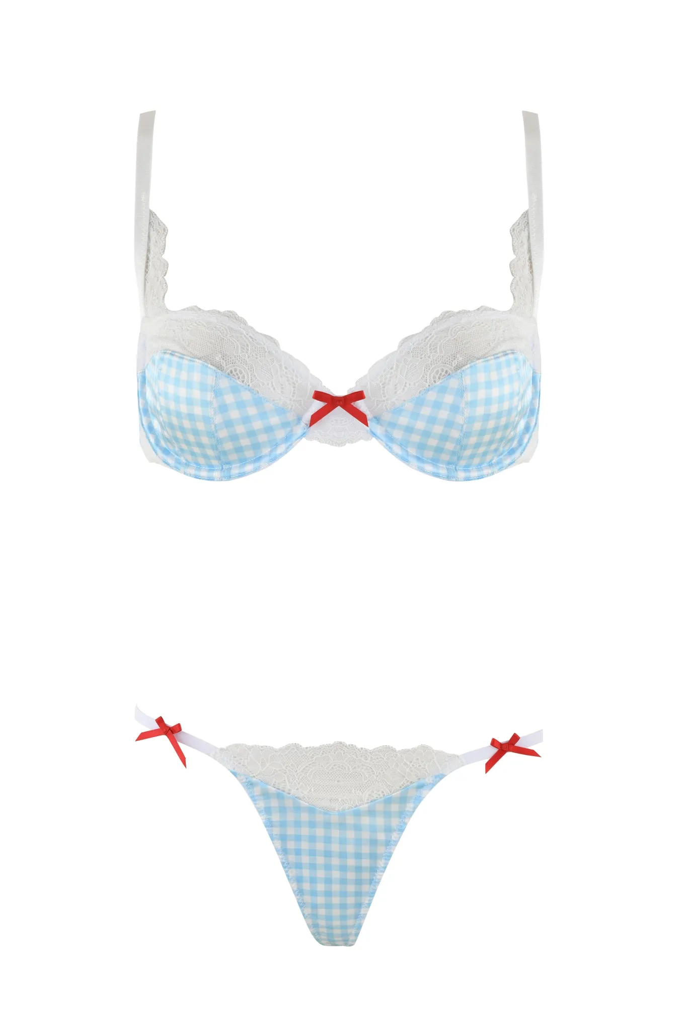JENNY SET - BLUE : CHECK : GINGHAM