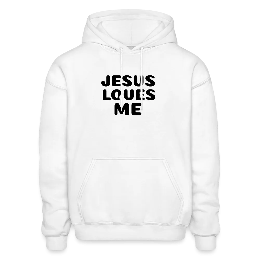 Jesus' love on a Gildan Heavy Blend Adult Hoodie