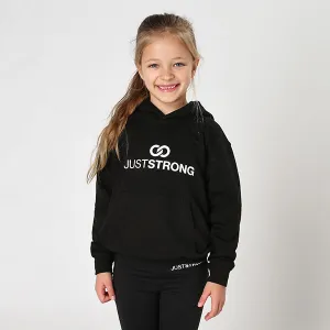 Jet Black Pullover Kids Hoodie