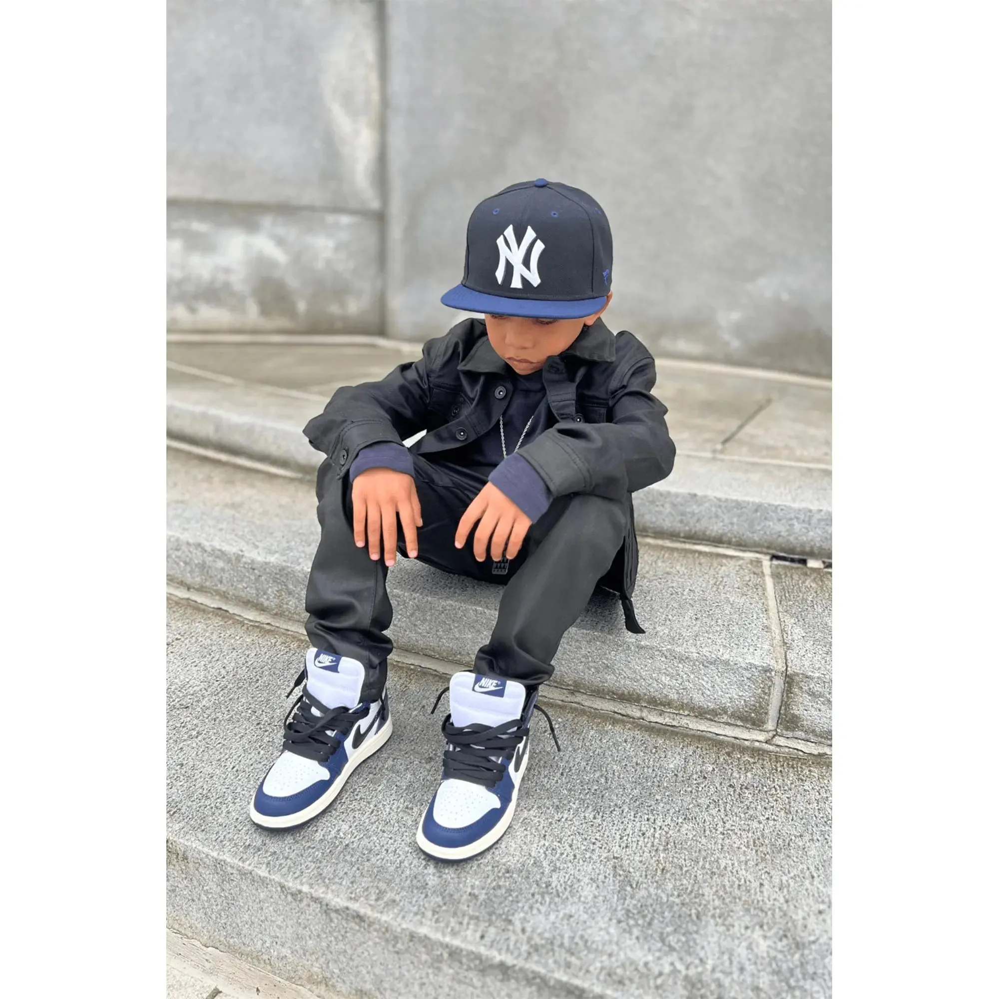 Jordan Craig Boys Stacked Clean Jeans (Jet Black)