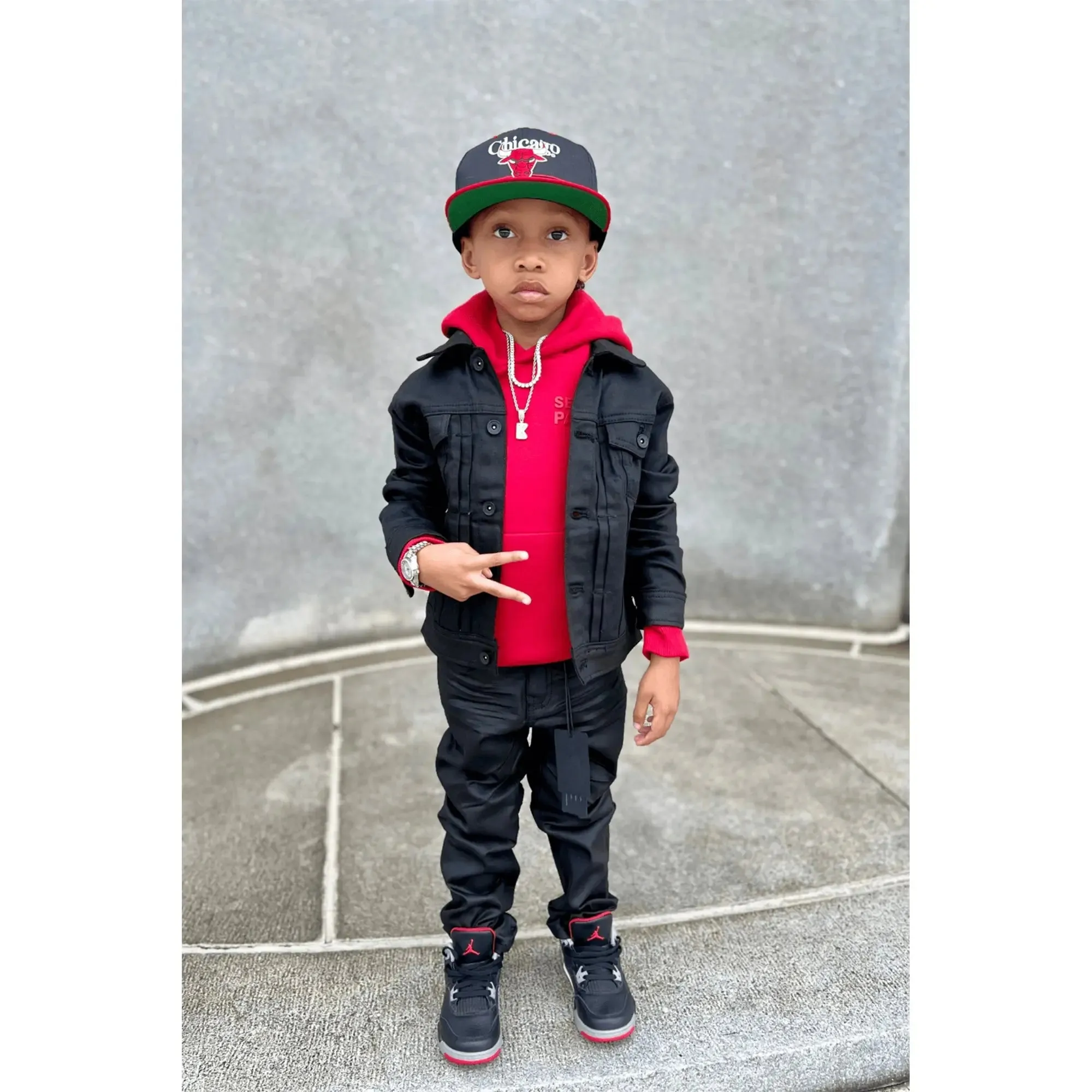 Jordan Craig Boys Stacked Clean Jeans (Jet Black)