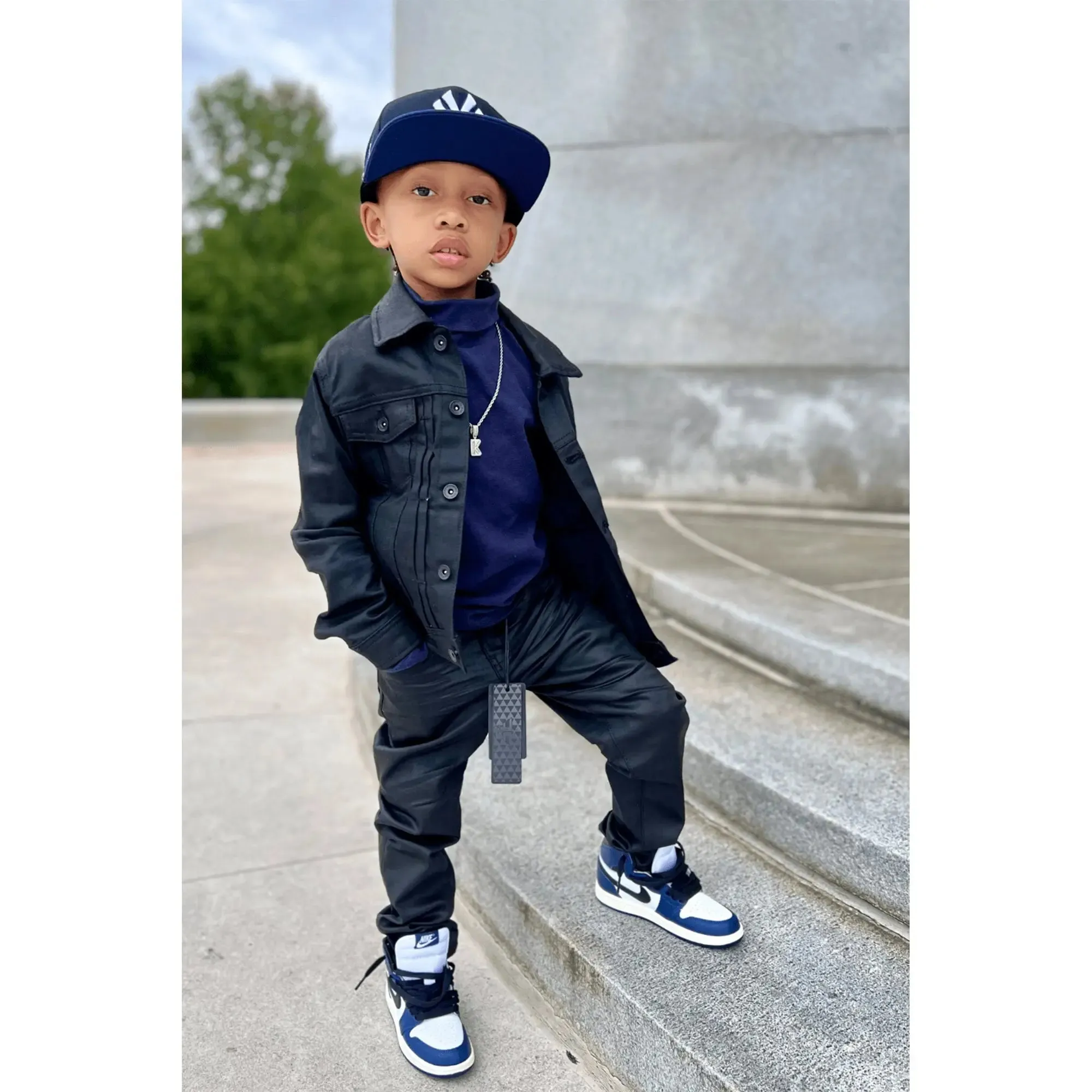 Jordan Craig Boys Stacked Clean Jeans (Jet Black)
