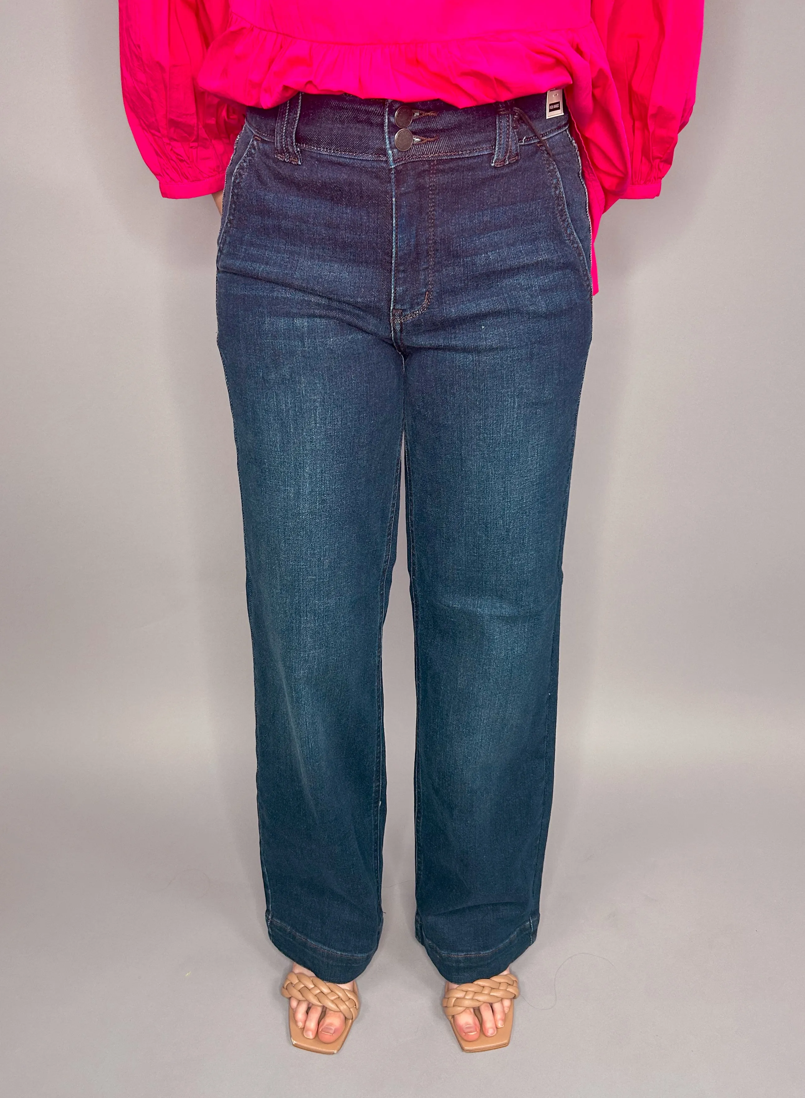Judy Blue Clean Dark Wash Trouser Jeans