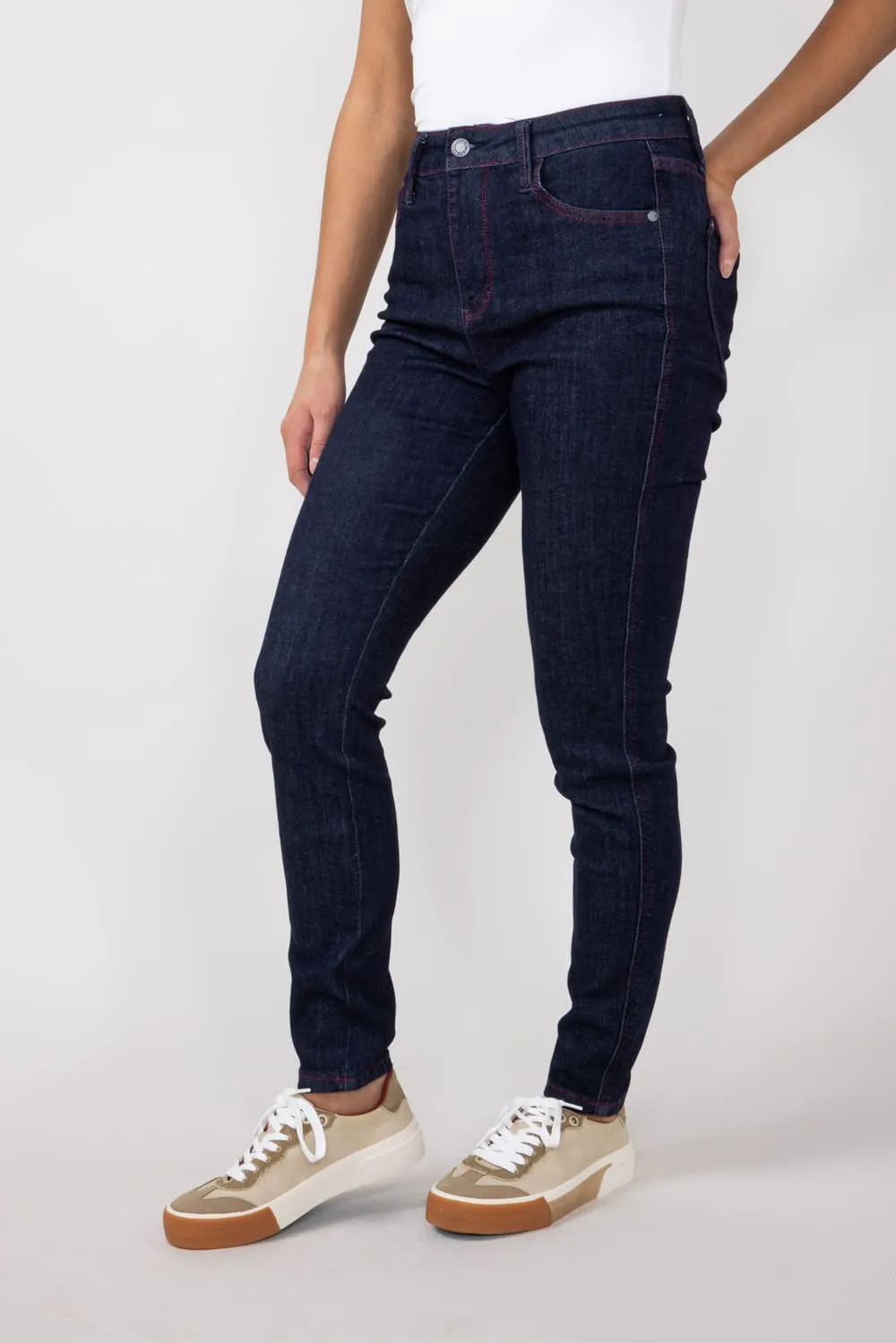 Judy Blue High Rise Dark Wash Heart Pocket Skinny Jeans for Women | 88916REG
