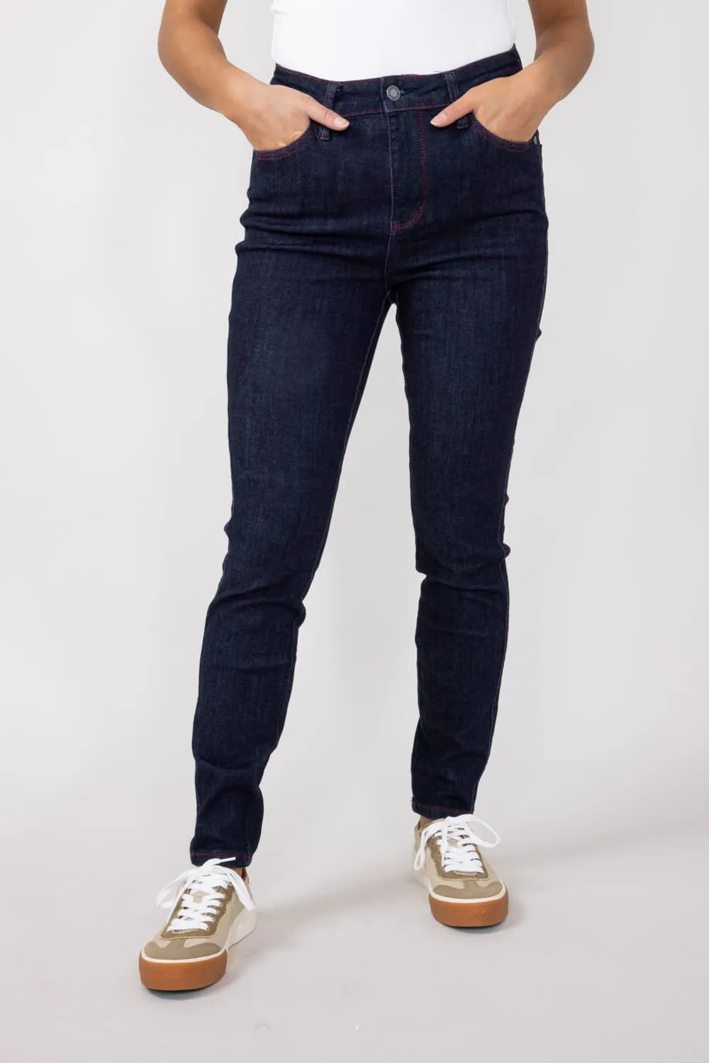 Judy Blue High Rise Dark Wash Heart Pocket Skinny Jeans for Women | 88916REG