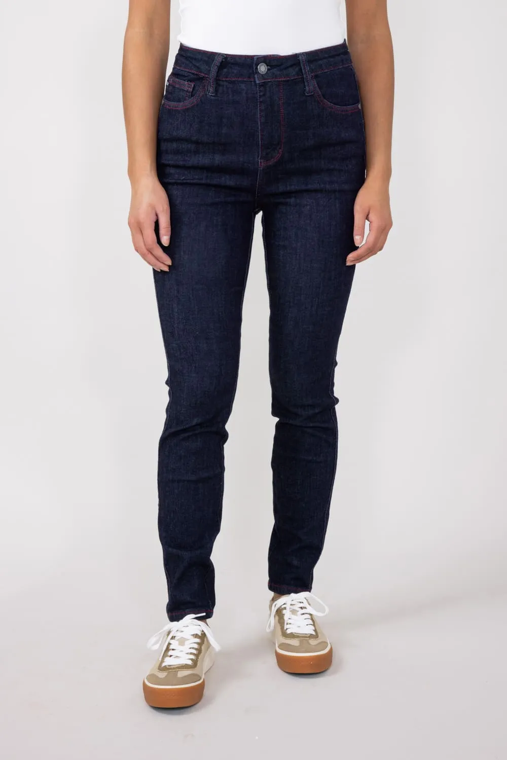Judy Blue High Rise Dark Wash Heart Pocket Skinny Jeans for Women | 88916REG