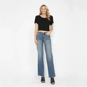 Judy Blue MidRise Tummy Control Jeans Straight Leg Denim mid rise 16 Plus size
