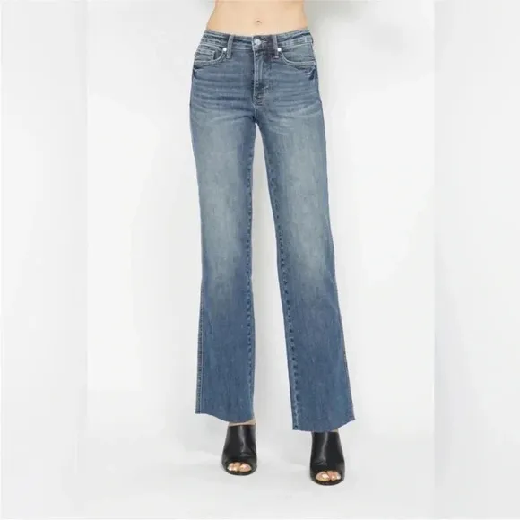 Judy Blue MidRise Tummy Control Jeans Straight Leg Denim mid rise 16 Plus size