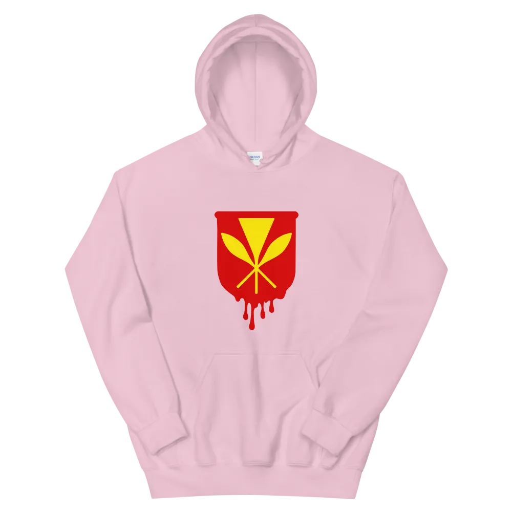 Kanaka Maoli Crest - Red *ADULT HOODIE*