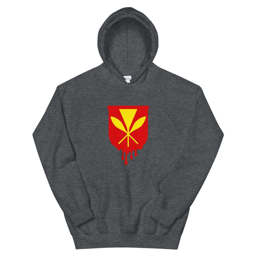 Kanaka Maoli Crest - Red *ADULT HOODIE*