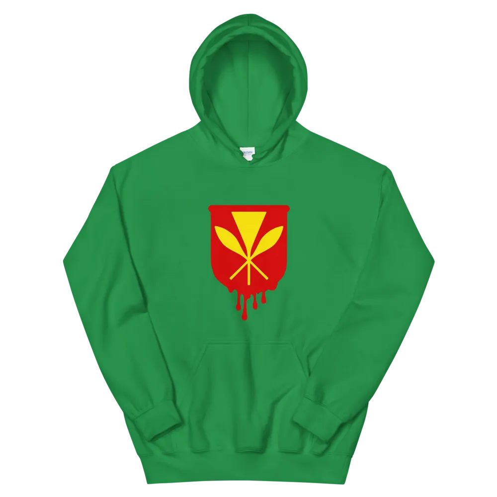 Kanaka Maoli Crest - Red *ADULT HOODIE*