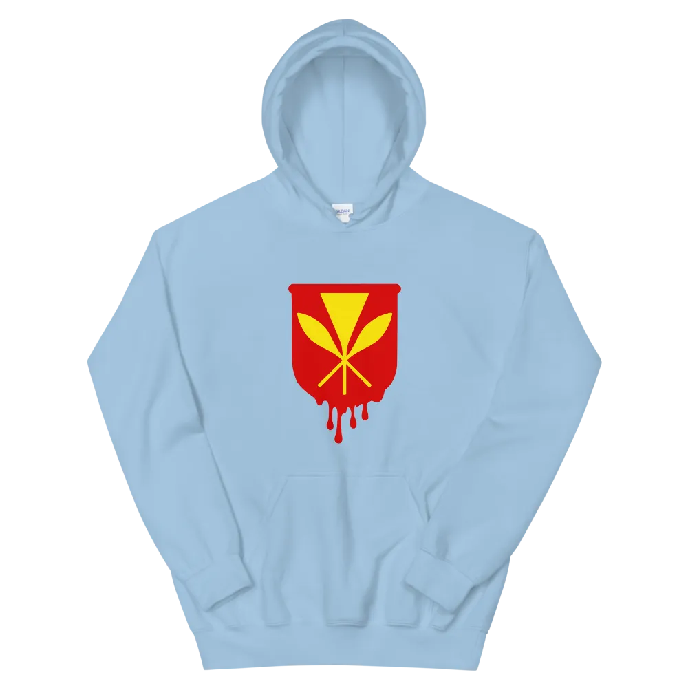 Kanaka Maoli Crest - Red *ADULT HOODIE*