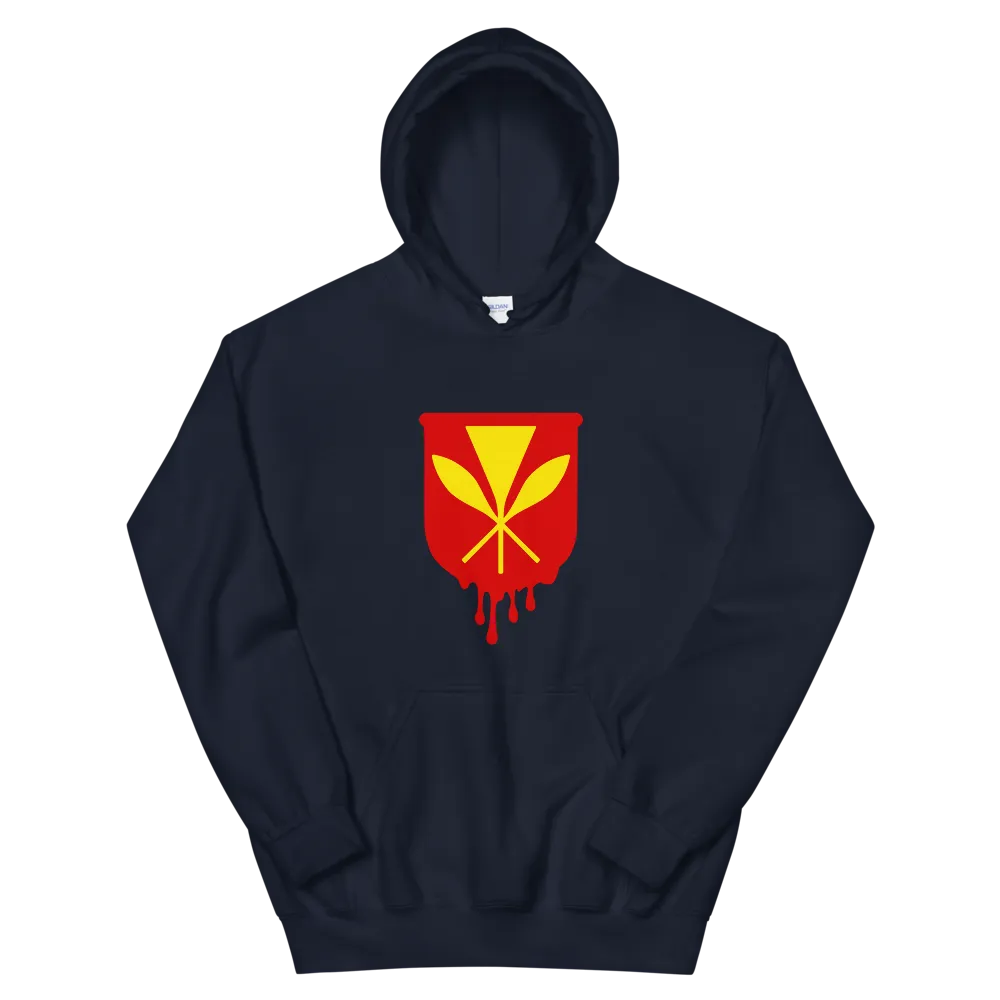 Kanaka Maoli Crest - Red *ADULT HOODIE*