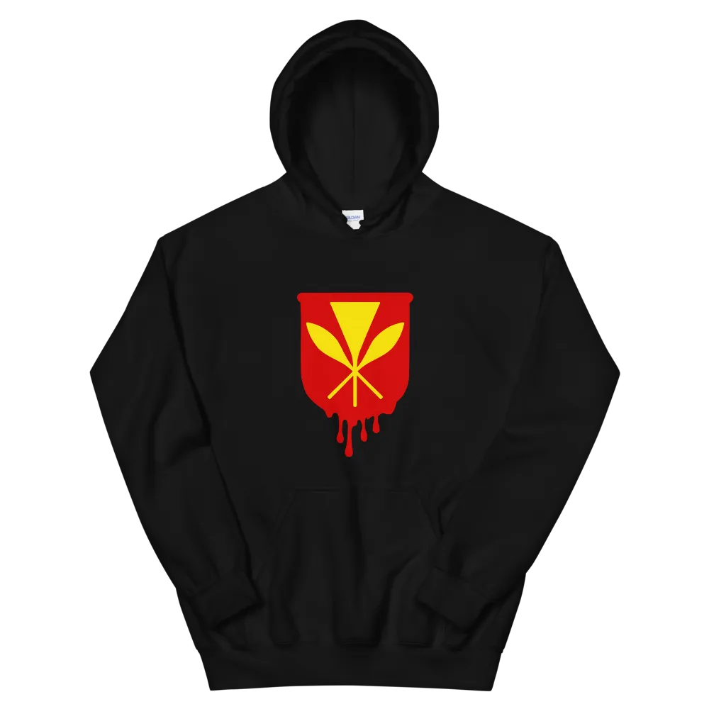 Kanaka Maoli Crest - Red *ADULT HOODIE*