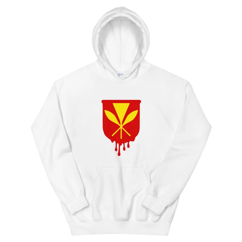 Kanaka Maoli Crest - Red *ADULT HOODIE*