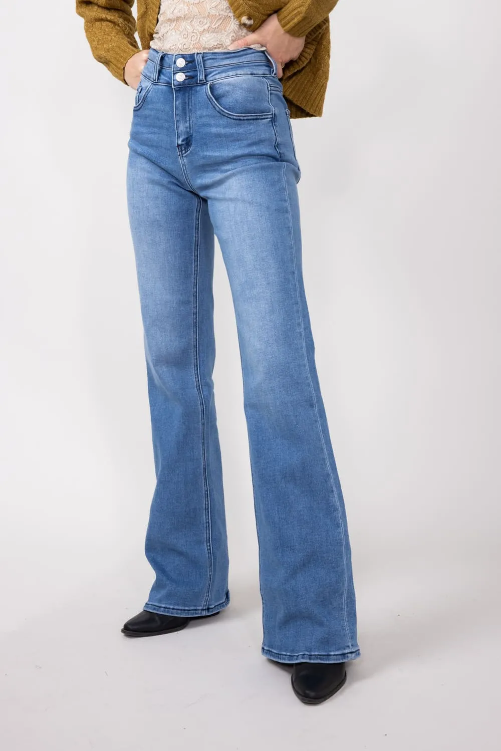 KanCan High-Rise Wide Flare Jeans for Women | KC20020M