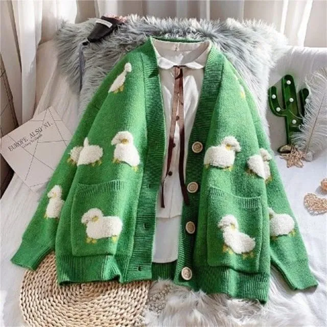 Kawaii Sheep long Sleeve Sweaters