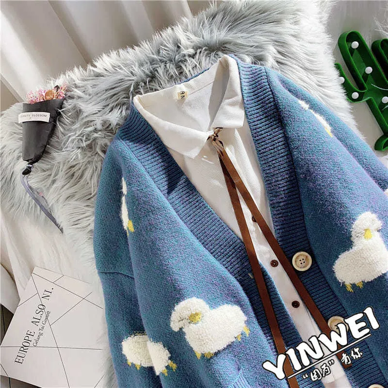 Kawaii Sheep long Sleeve Sweaters