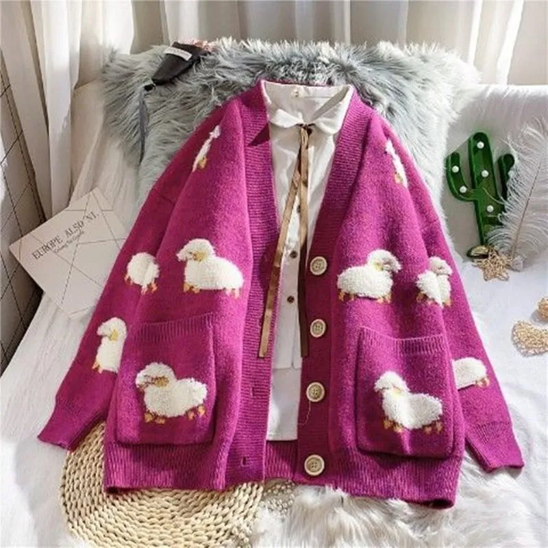 Kawaii Sheep long Sleeve Sweaters