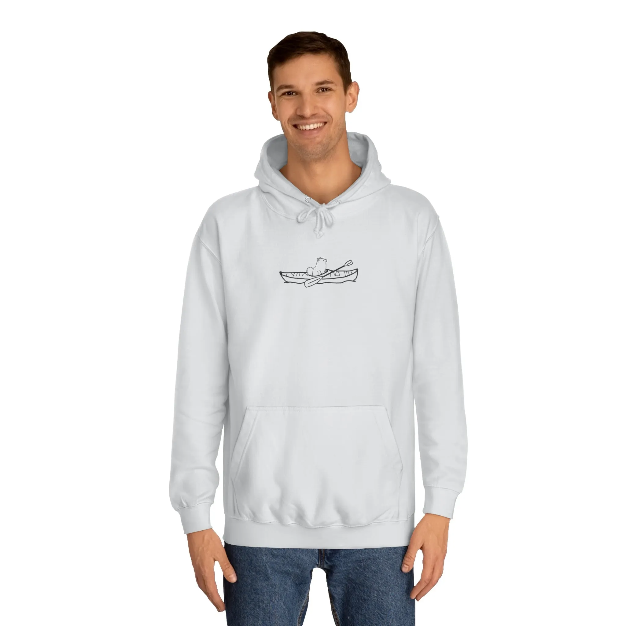 Kayak Dog - Pomeranian Plain - Unisex Medium Weight Hoodie