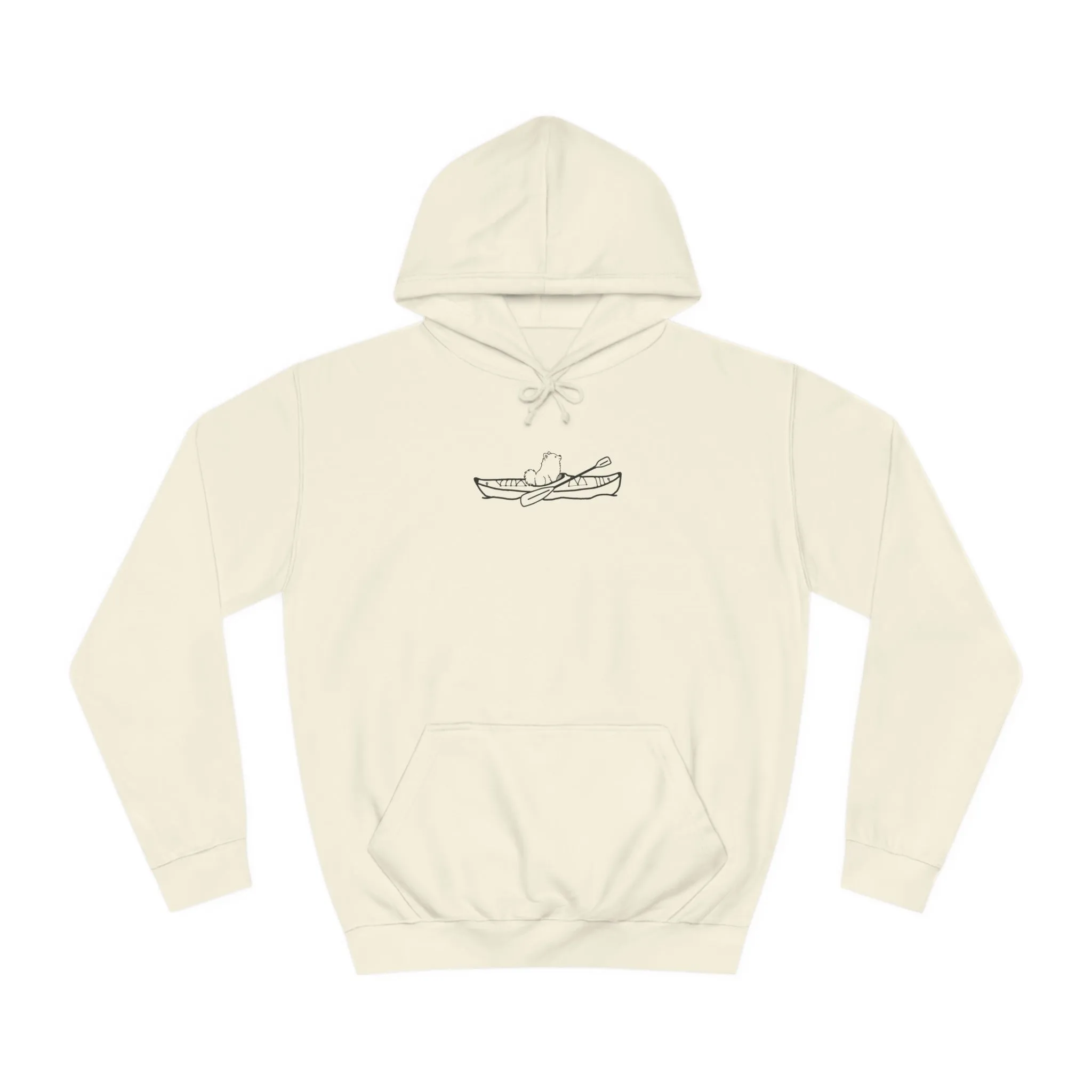 Kayak Dog - Pomeranian Plain - Unisex Medium Weight Hoodie