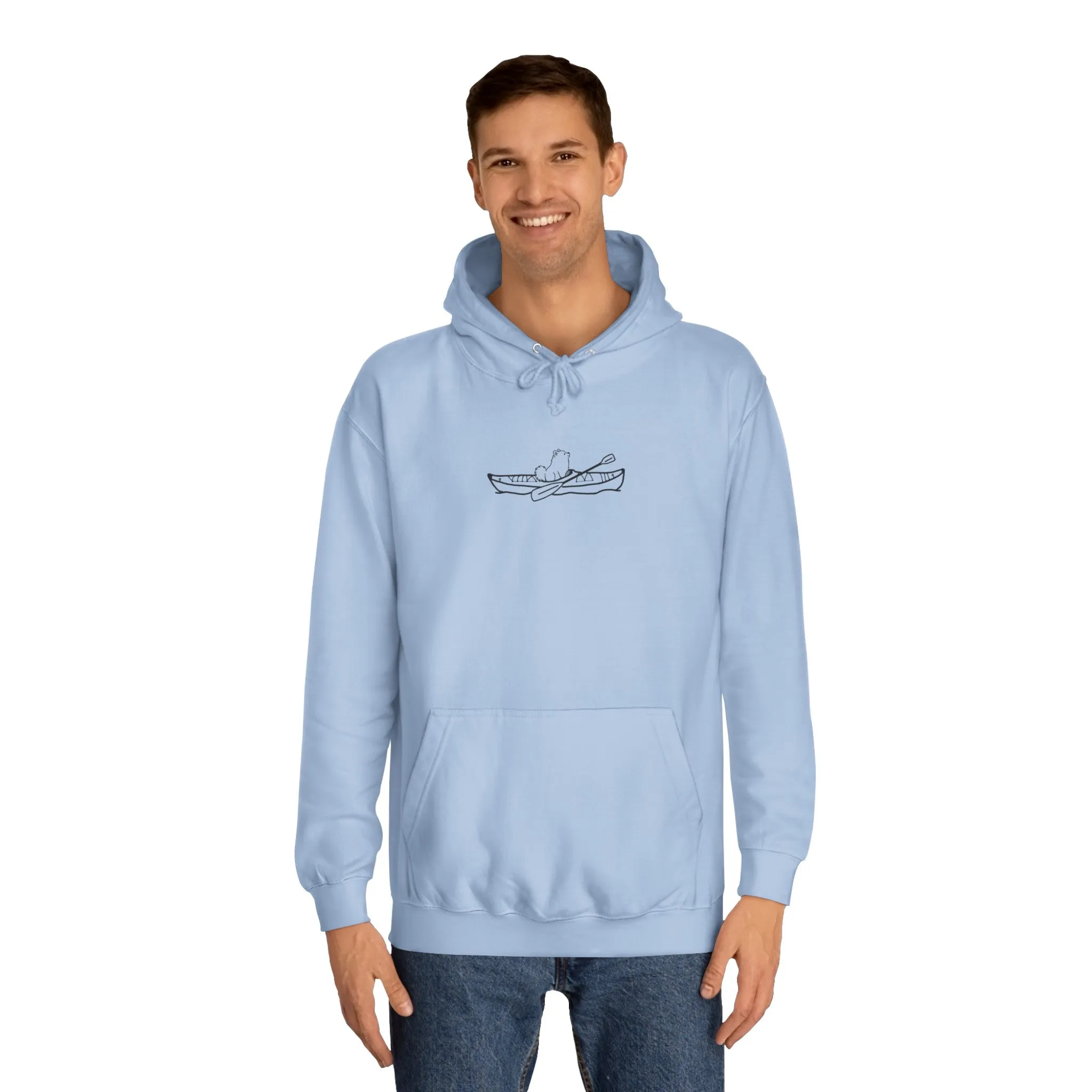 Kayak Dog - Pomeranian Plain - Unisex Medium Weight Hoodie
