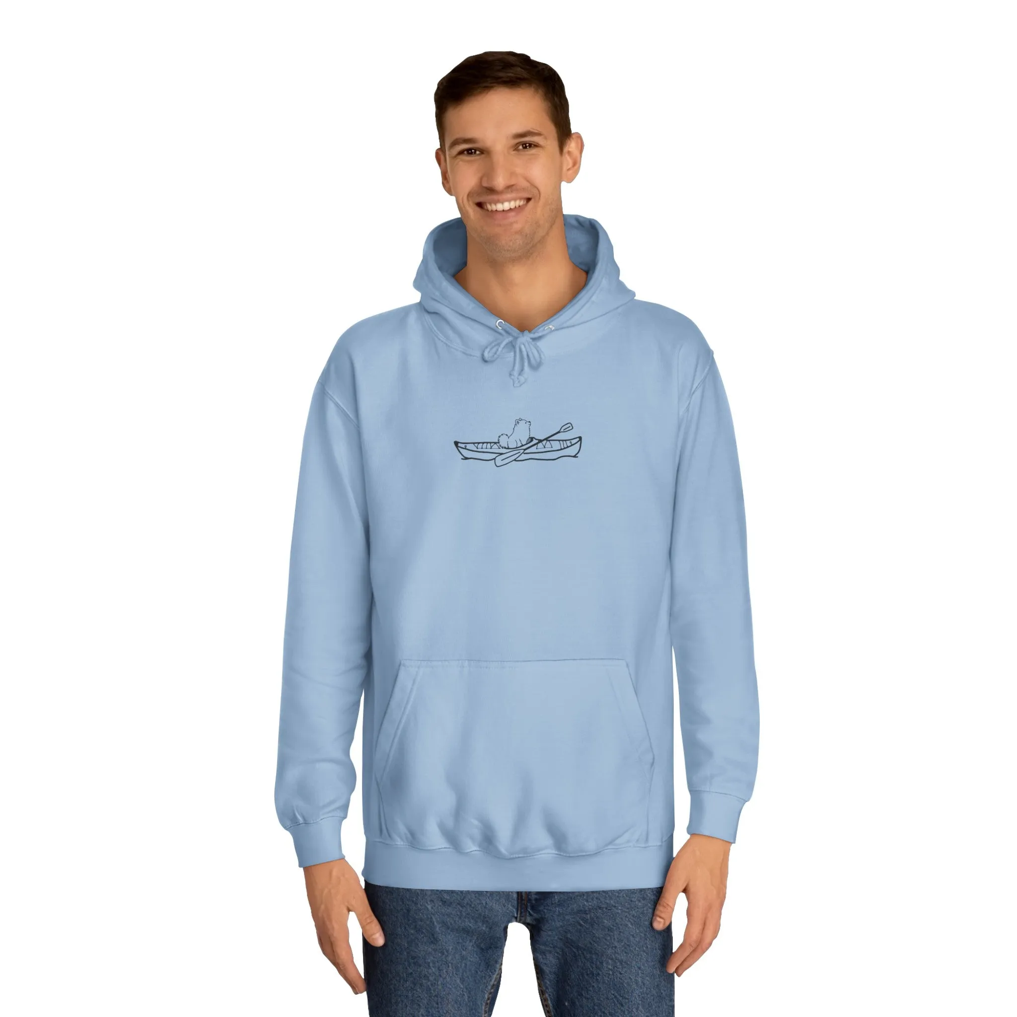 Kayak Dog - Pomeranian Plain - Unisex Medium Weight Hoodie