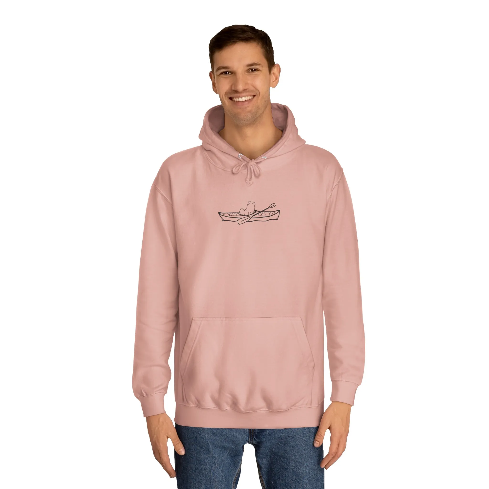 Kayak Dog - Pomeranian Plain - Unisex Medium Weight Hoodie