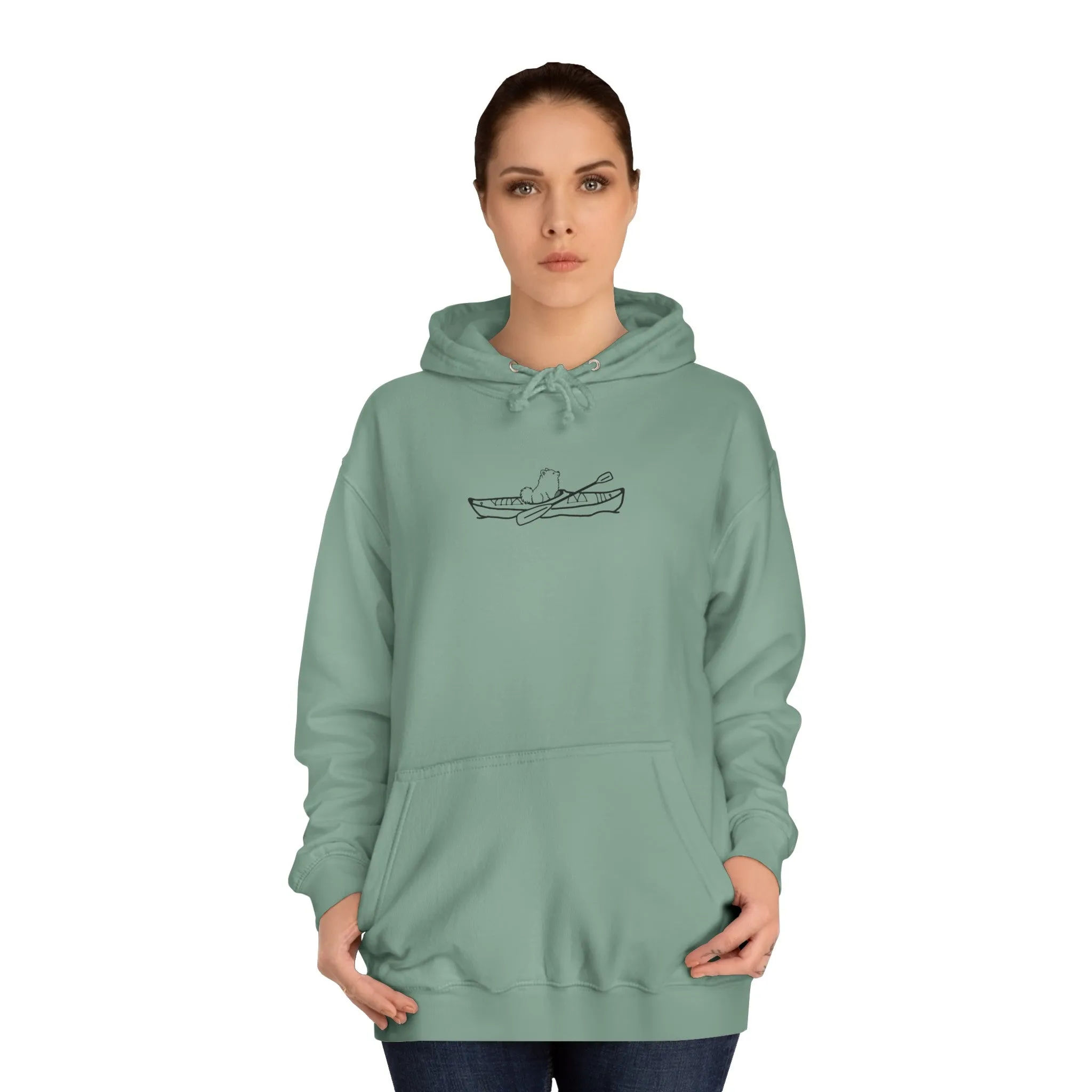 Kayak Dog - Pomeranian Plain - Unisex Medium Weight Hoodie