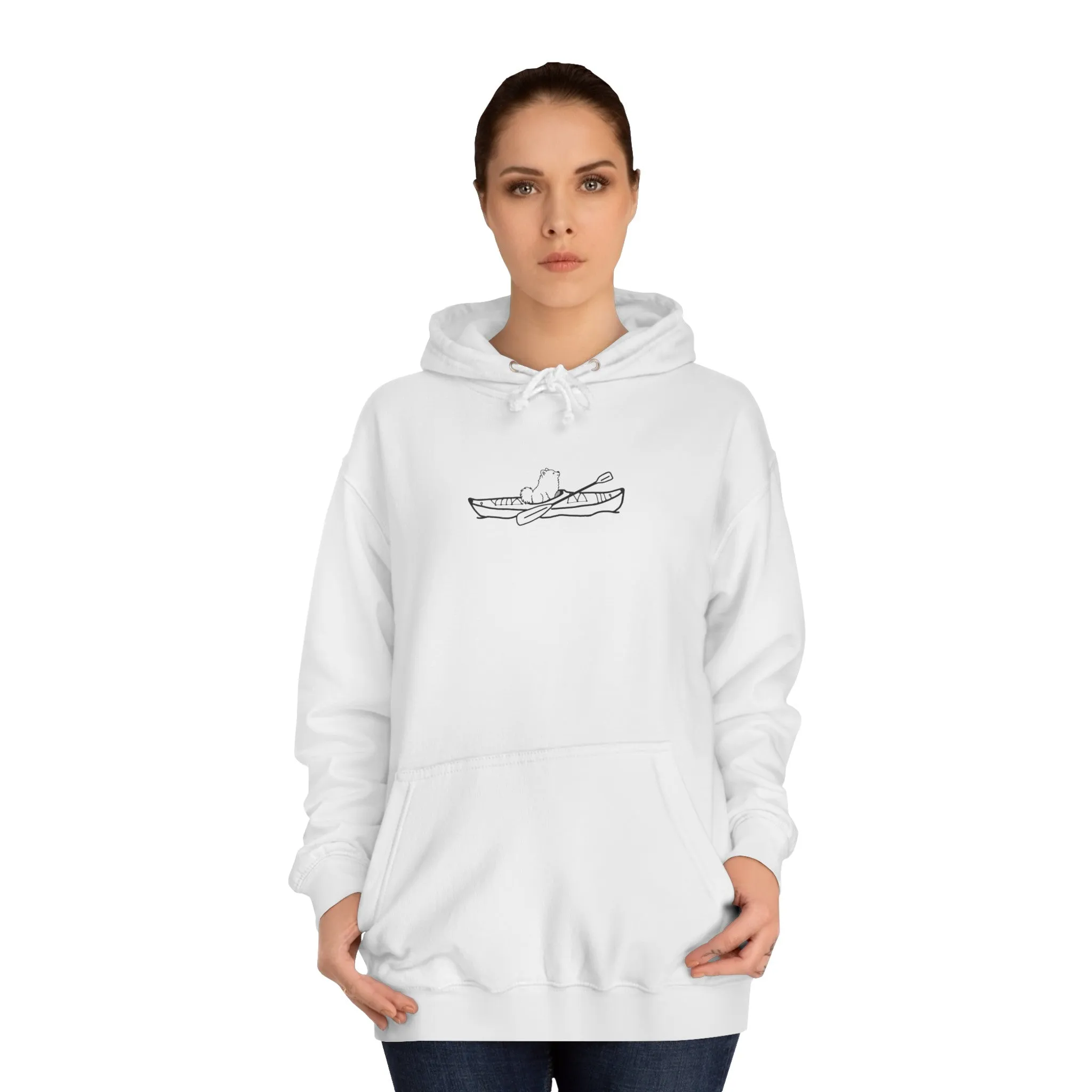 Kayak Dog - Pomeranian Plain - Unisex Medium Weight Hoodie