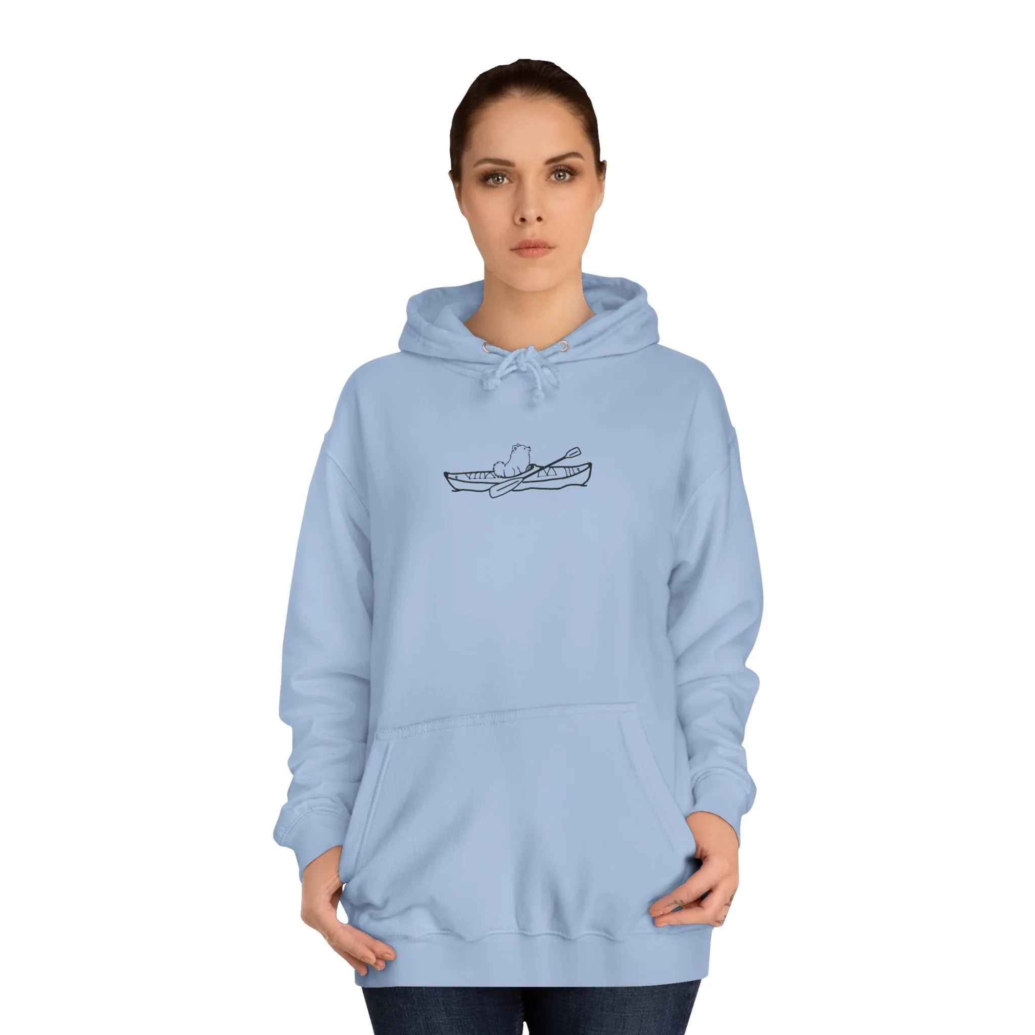 Kayak Dog - Pomeranian Plain - Unisex Medium Weight Hoodie