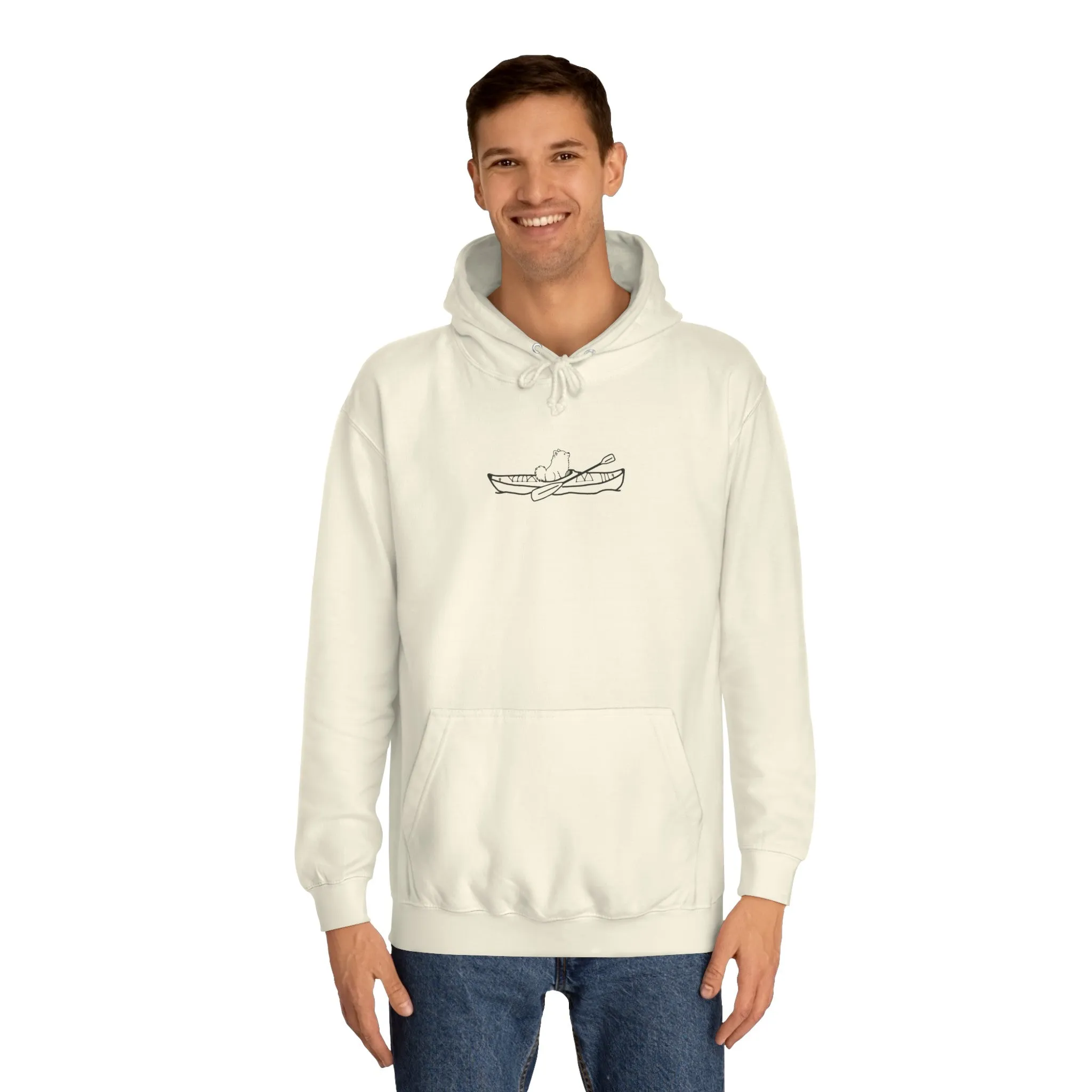 Kayak Dog - Pomeranian Plain - Unisex Medium Weight Hoodie