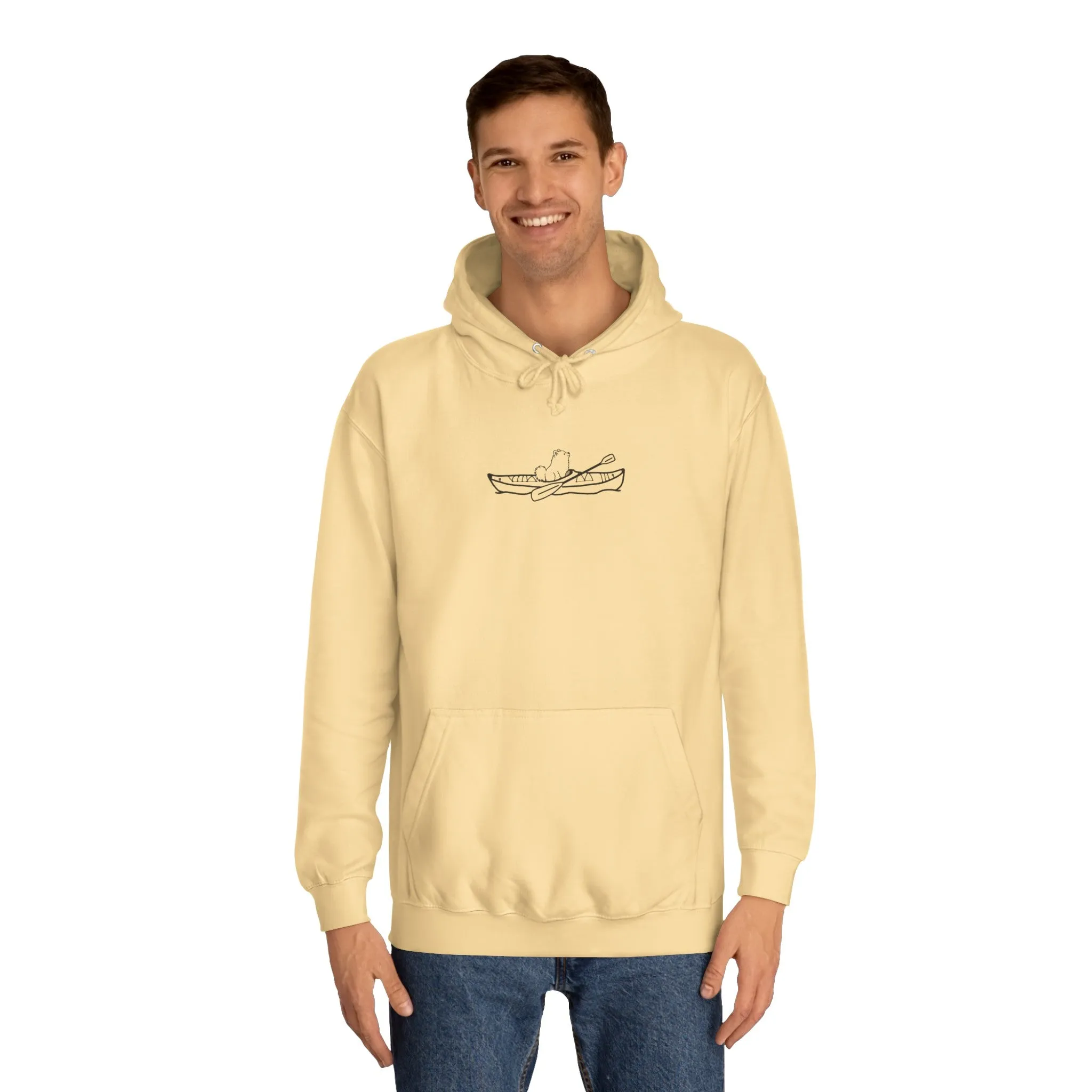 Kayak Dog - Pomeranian Plain - Unisex Medium Weight Hoodie