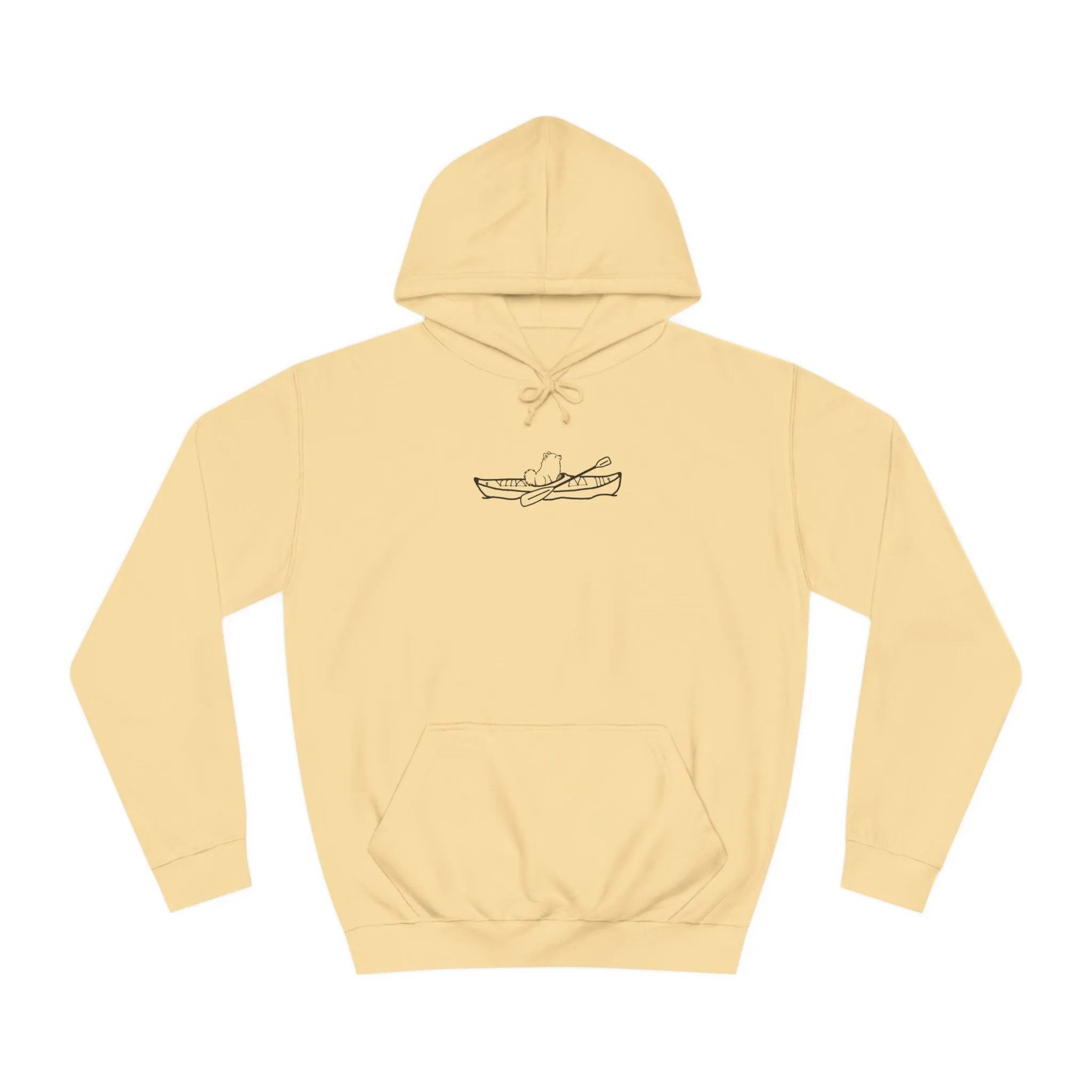 Kayak Dog - Pomeranian Plain - Unisex Medium Weight Hoodie