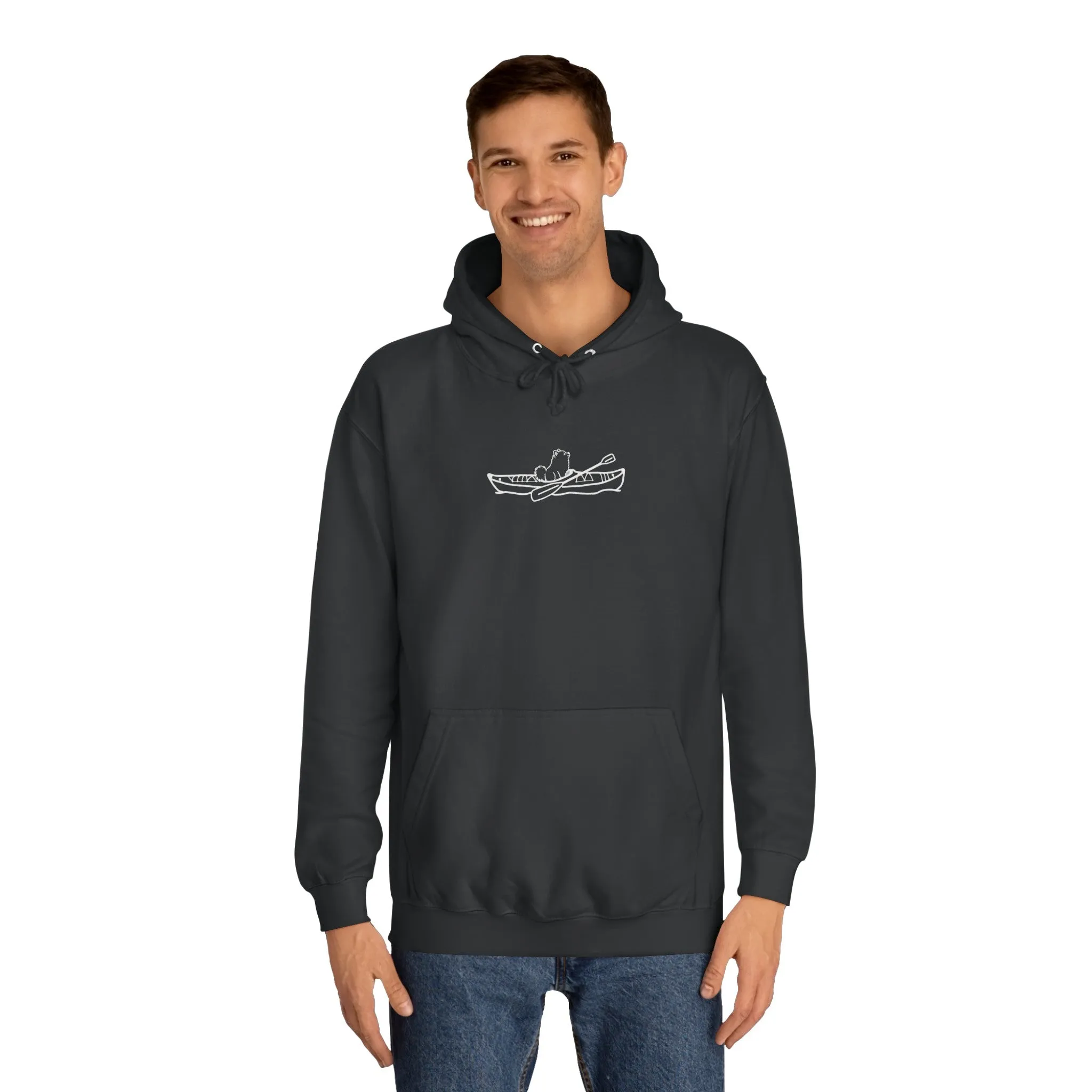 Kayak Dog - Pomeranian Plain - Unisex Medium Weight Hoodie