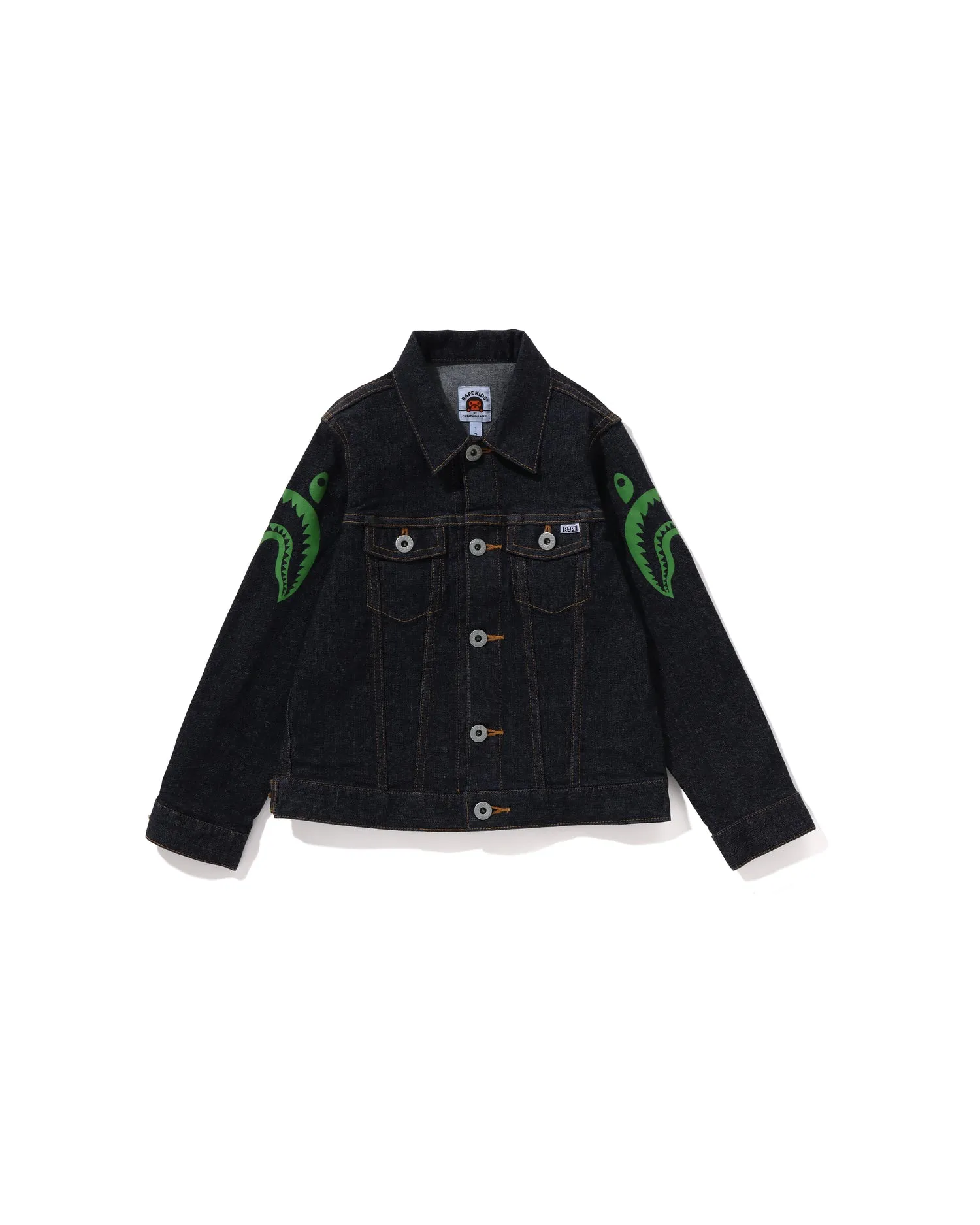 Kids Side Shark 10 Oz Stretch Denim Jacket