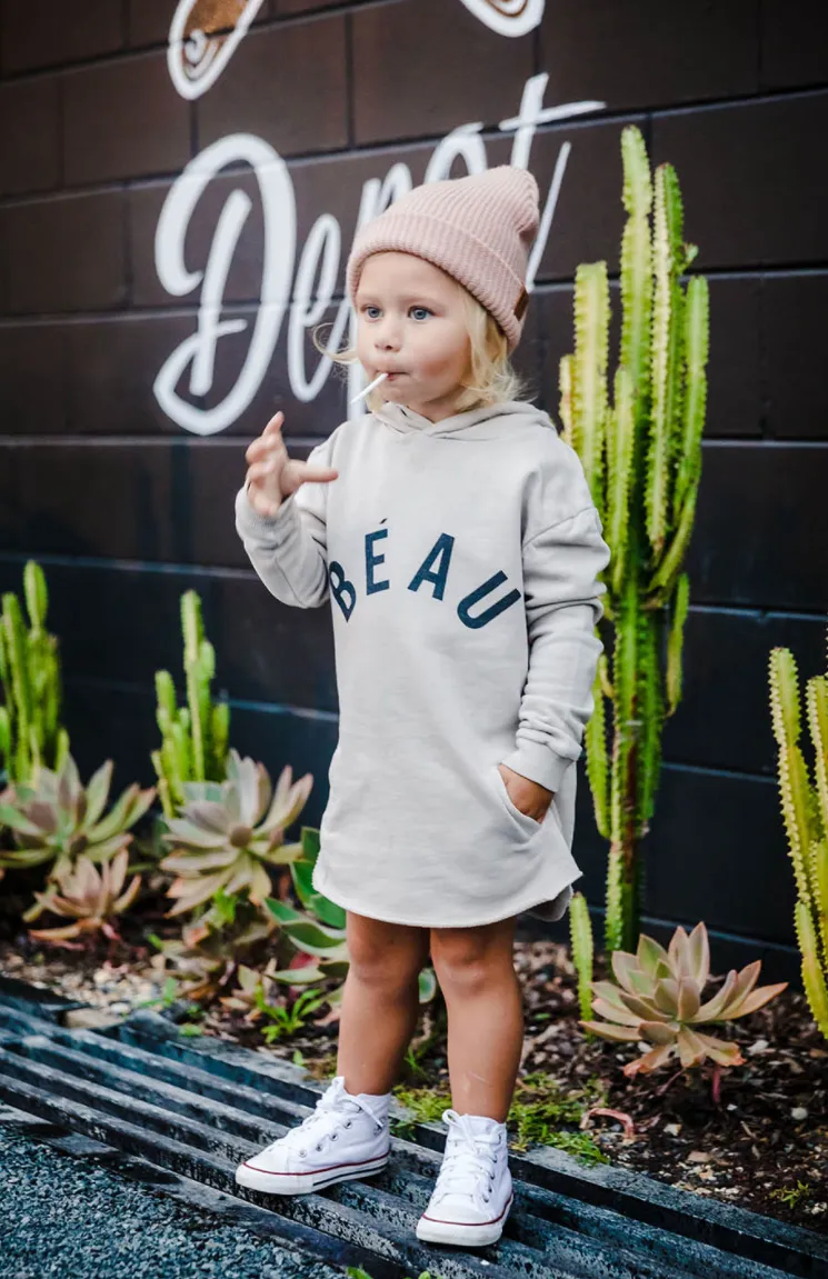Kid's Tall Beau Hudson Hoodie- Bone- FINAL SALE
