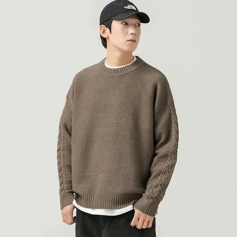 Knitted Crew Neck Sweater